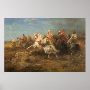 Pôster Patrulha árabe de Adolf Schreyer