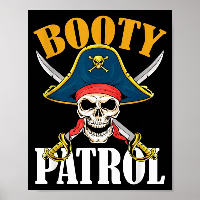 Poster Patrulha de Butim Pirata de Halloween (Frente)