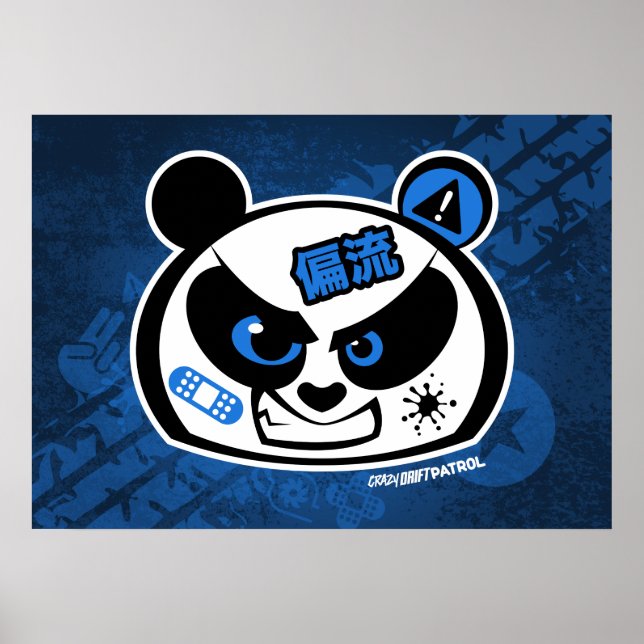 Poster Patrulha Maluca - Cabeça de Panda Maciça (azul) (Frente)