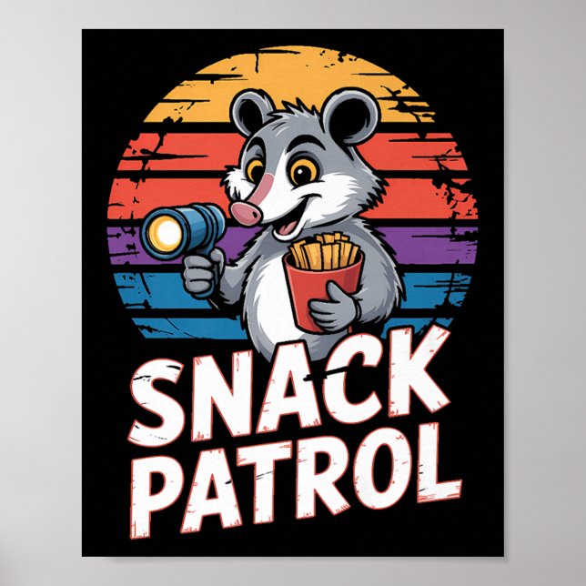 Poster Patrulha Possum Snacks Com Lâmpada De Lâmpada E Ch (Frente)
