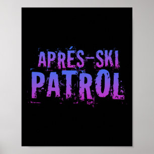 Poster Patrulha Retro de Apres Ski dos Anos 80 Vintage _1