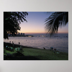 Pôster Pattaya Beach Sunset... Chonburi, Tailândia