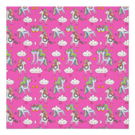 Pôster Patterno Funny Unicorn Cute