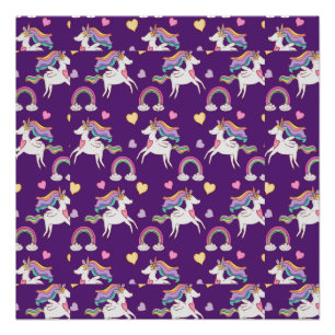 Pôster Patterno Funny Unicorn Magic Horse Cute