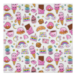 Pôster Patterno Funny Unicorn Magic Rainbow Cute