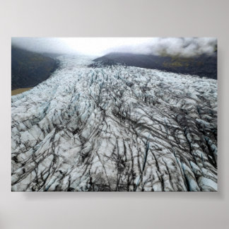 Poster Patterns of the Vatnajokull glacier