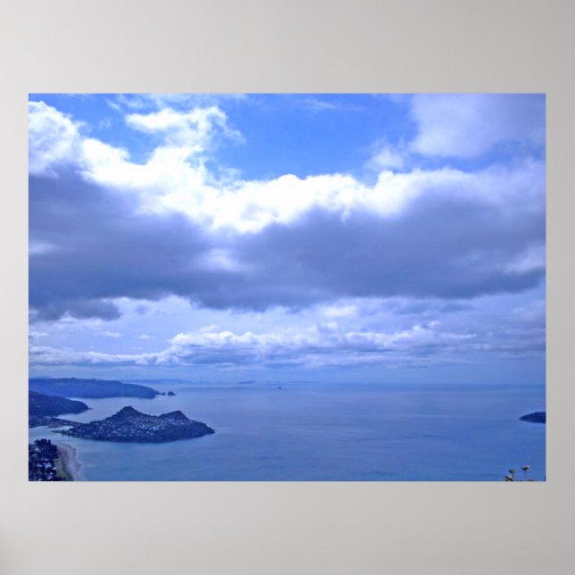 Poster Pauanui Looking North to Mt Paku (Frente)