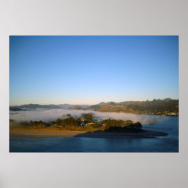 Poster Pauanui Peninsula covered in Fog