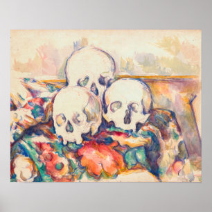 Poster Paul Cezanne - A Aquarela de Três Crânios