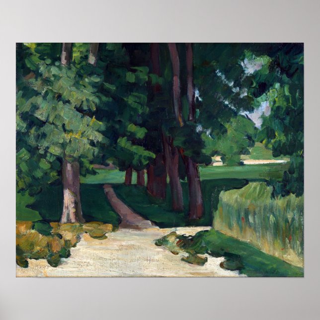 Poster Paul Cézanne A Avenida no Jas de Bouffan (Frente)