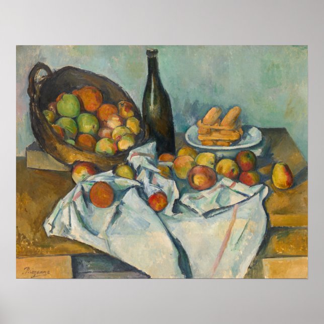 Poster Paul Cezanne - A Cesta das Maçãs (Frente)