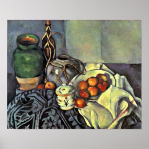 Pôster Paul Cezanne - A Vida Continua com Maçãs