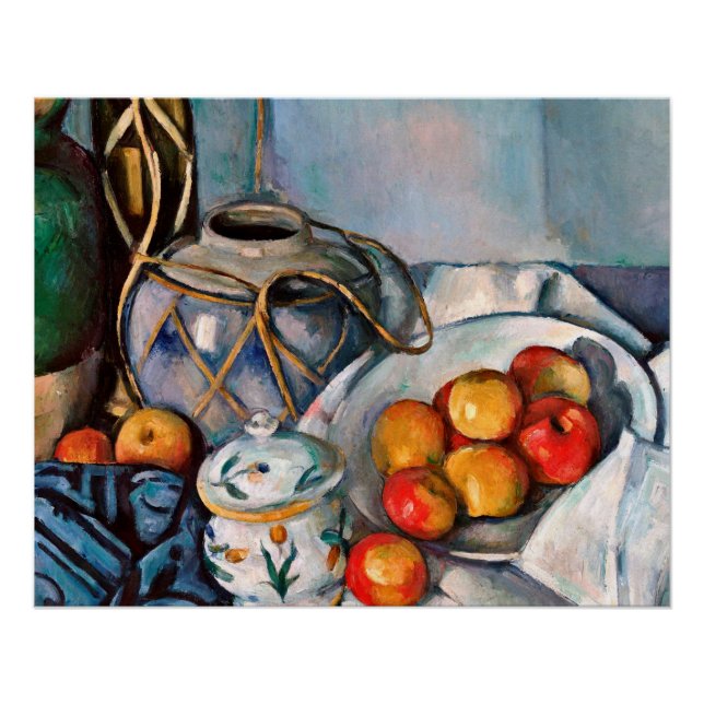 Pôster Paul Cezanne - A Vida Continua Com Maçãs (Frente)