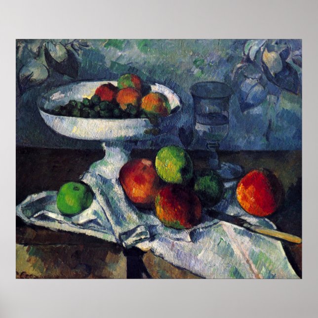 Poster Paul Cezanne - A Vida Estática com a Fruta Bowl (Frente)