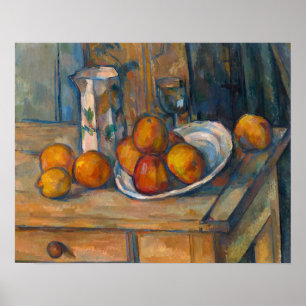 Poster Paul Cezanne - A Vida Estática com Jug de Leite e 
