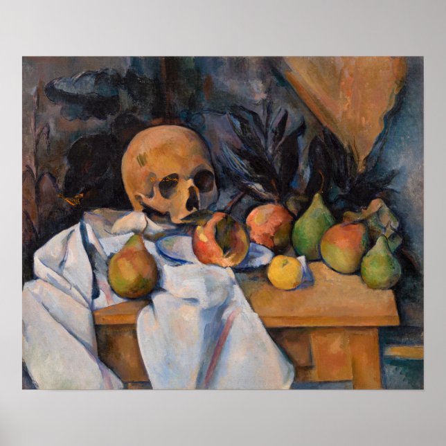 Poster Paul Cezanne - A Vida Estática com o Crânio (Frente)