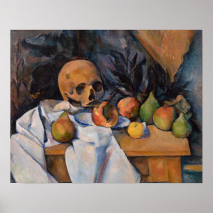 Poster Paul Cezanne - A Vida Estática com o Crânio