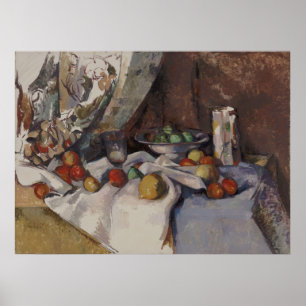 Pôster Paul Cézanne - ainda vida com maçãs