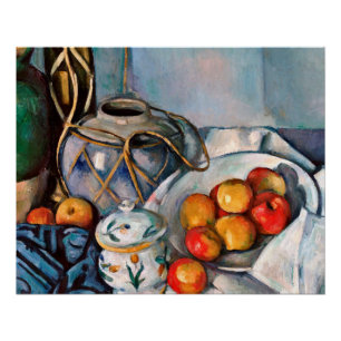 Pôster Paul Cezanne - ainda vida com maçãs