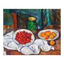 Paul Cezanne Ainda Vive Com Cerejas E Pêssegos
