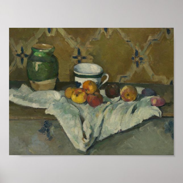 Poster Paul Cezanne - Ainda vive com Jar, Copa e Apple (Frente)
