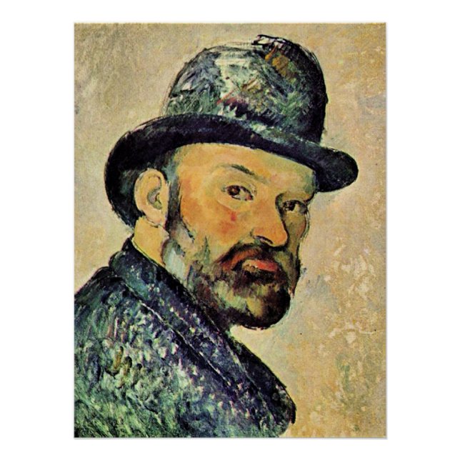 Pôster Paul Cezanne, autorretrato, (Frente)