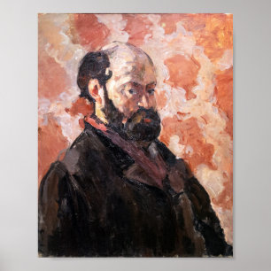 Poster Paul Cezanne - Autorretrato com fundo rosa