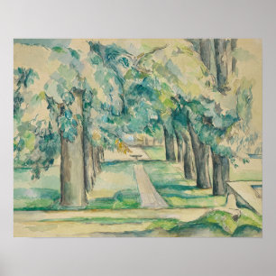 Poster Paul Cezanne - avenida de árvores de castanha