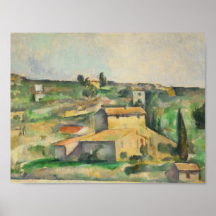 Pôster Paul Cezanne - Campos em Bellevue