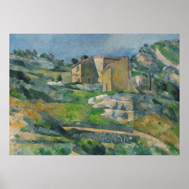 Pôster Paul Cezanne | Casas da Provença: Riaux V (Frente)