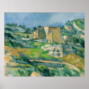 Poster Paul Cezanne - Casas em Provença, Vale do Riaux
