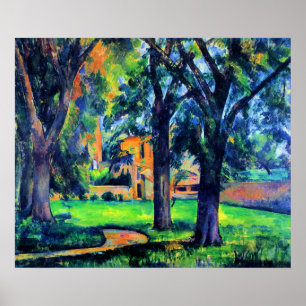 Poster Paul Cezanne - Castanheira e Fazenda,
