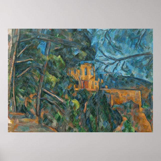 Poster Paul Cezanne | Castelo Negro, 1900-04 (óleo sobre  (Frente)