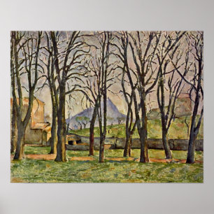 Pôster Paul Cezanne - Chestnut Trees (Jas de Bouffan)