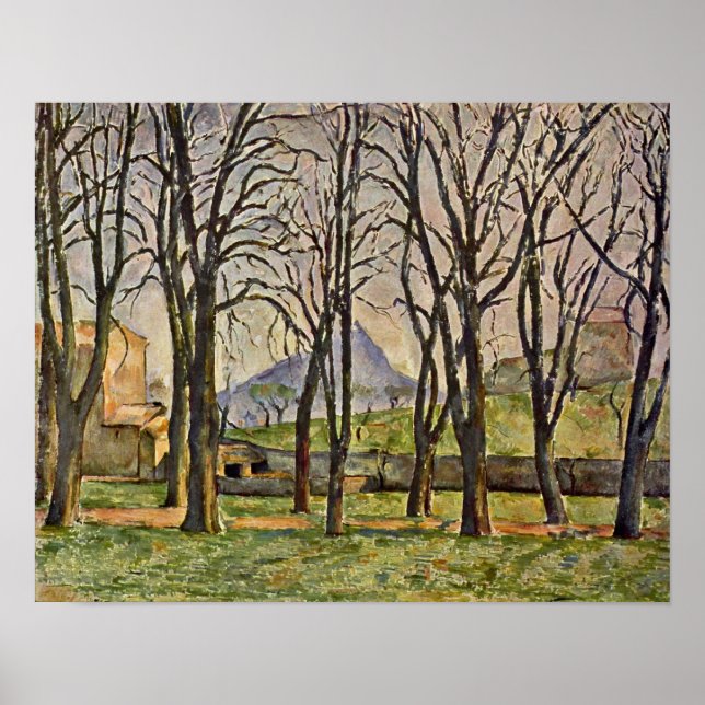 Pôster Paul Cezanne - Chestnut Trees (Jas de Bouffan) (Frente)