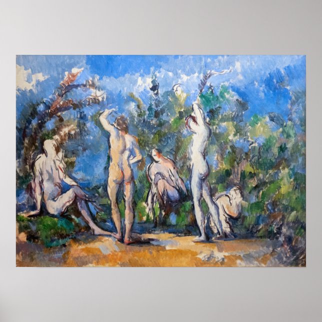 Poster Paul Cezanne - Cinco Bathers (Frente)