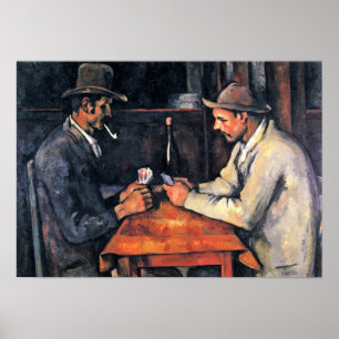 Pôster Paul Cezanne - dois jogadores de cartão
