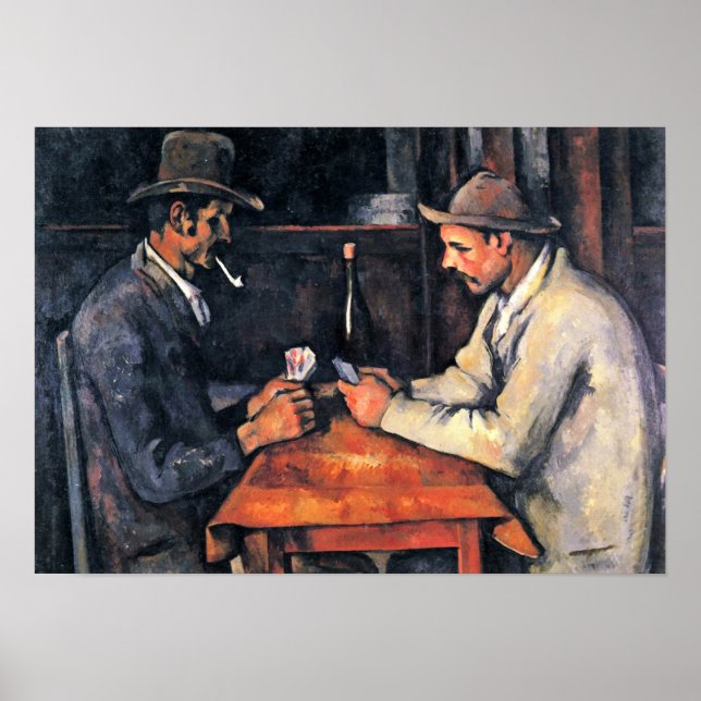 Pôster Paul Cezanne - Dois jogadores de cartas (Frente)