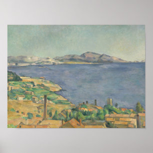 Pôster Paul Cezanne   Golfo de Marselha visto de L'