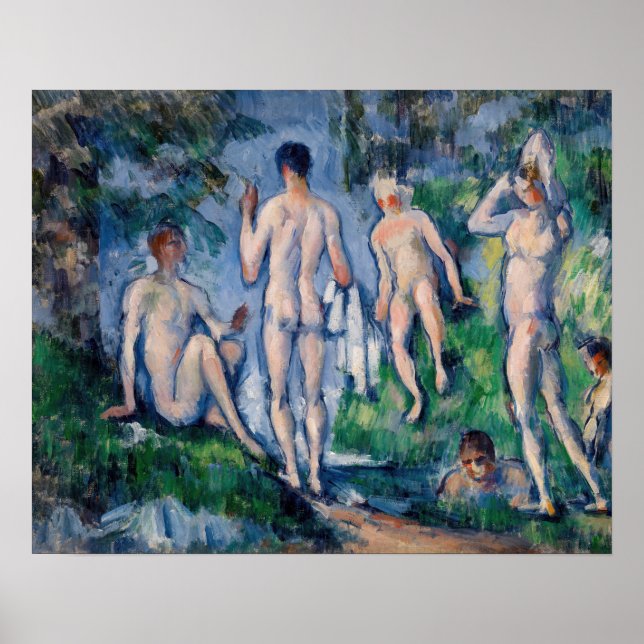 Poster Paul Cezanne - Grupo de Banhistas (Frente)