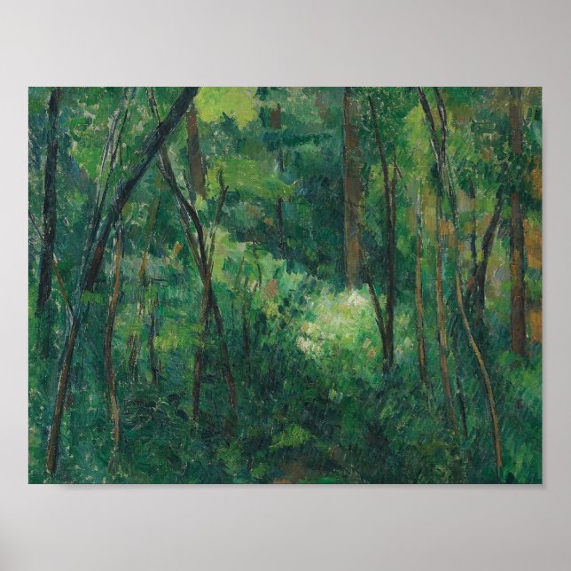 Poster Paul Cezanne - Interior of a Forest (Frente)