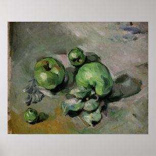 Pôster Paul Cezanne   Maçãs Verdes, c.1872-73