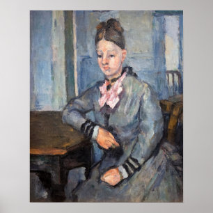 Poster Paul Cezanne - Madame Cezanne Inclinada sobre uma