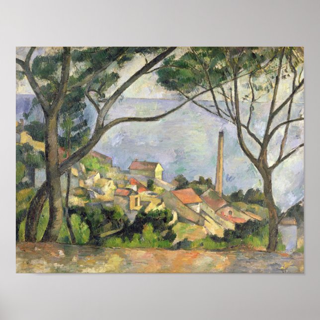 Poster Paul Cezanne | Mar em l'Estaque, 1878 (Frente)