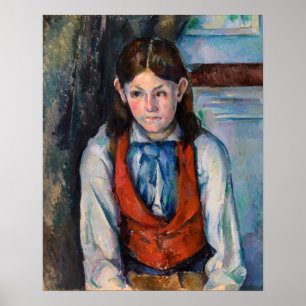 Poster Paul Cezanne - Menino com Colete Vermelho