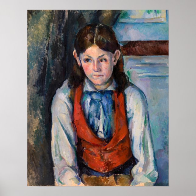 Poster Paul Cezanne - Menino com Colete Vermelho (Frente)