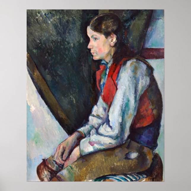 Poster Paul Cezanne - Menino no Colete Vermelho (Frente)