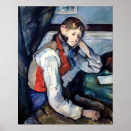 Poster Paul Cezanne - Menino no Colete Vermelho