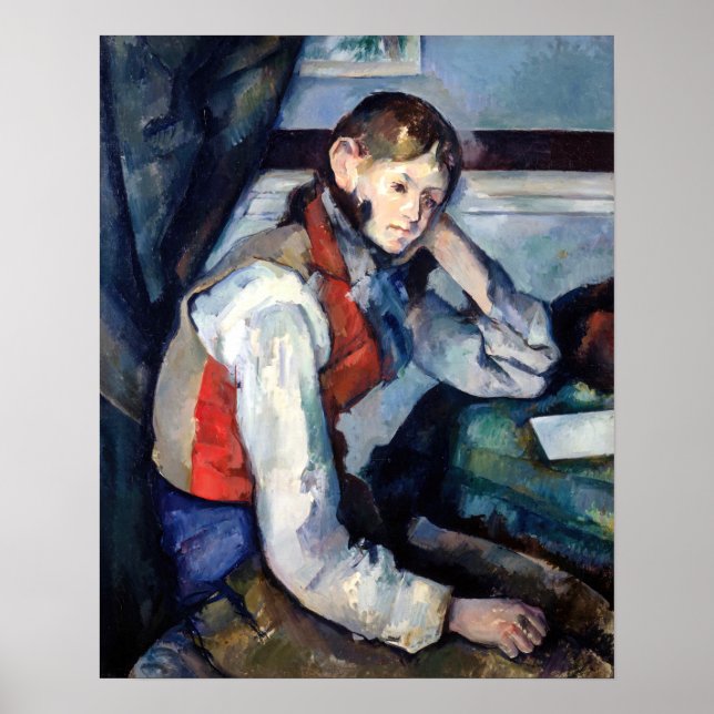 Poster Paul Cezanne - Menino no Colete Vermelho (Frente)