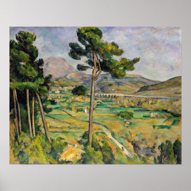 Poster Paul Cezanne - Mont Sainte-Victoire e Viaduto (Frente)